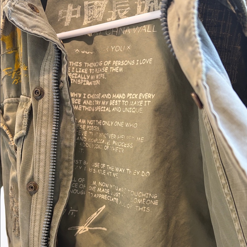 The Great China Wall Olive Green Military Field Jacket - Picture 4 of 11